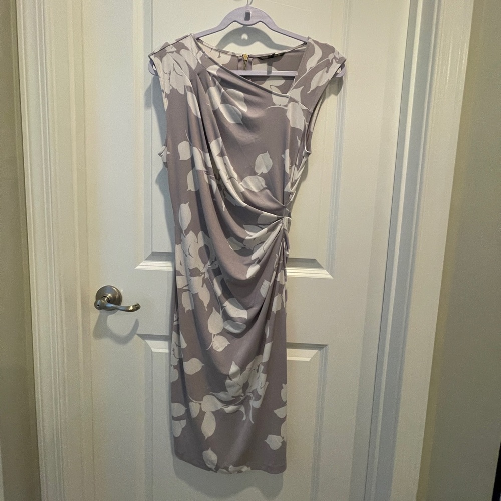 Victoria's Secret Gray and White Midi Dress